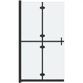 vidaXL Faltbare begehbare Duschwand ESG-Glas mattiert 110x190 cm