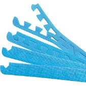 Gorilla Sports Schutzmatten Endstücke - 8 Stücke, 60 cm, Rutschfest, EVA Schaumstoff, Blau - Randstücke für Bodenschutzmatten, Trainingsmatte, Bodenmatte, Fitness Unterlegmatte