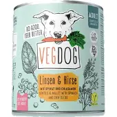 Vegdog - Adult Dose No1 - Linsen & Hirse | 6x800g