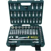 BRÜDER MANNESMANN Topnøglesæt Metrisk 3/8 (10 mm) 61 dele M 2045-SL