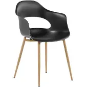 Beliani Esszimmerstuhl 2er Set Schwarz Kunststoff mit Metallgestell Modern Skandinavisch Wohnzimmer Esszimmer Flur Diele Ausstattung Sitzmöbel