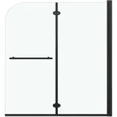 vidaXL Faltbare Duschkabine 2 Paneele ESG 120x140 cm Schwarz