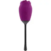 Playboy - Wasserdichte akkubetriebene Zungen-Rosenvibrator (Lila)