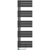 SaniGoods Handtuchheizkörper/Badheizkörper Paneel Anschluss linksseitig schwarz 1600x500