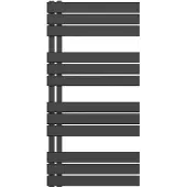 Belrad Handtuchheizkörper/Badheizkörper Paneel Anschluss linksseitig schwarz 1200x600