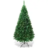 Costway 240 cm Künstlicher Weihnachtsbaum, Tannenbaum mit Metallständer, Christbaum PVC Nadeln, Kunstbaum Weihnachten ideal für Zuhause, Büro, Geschäfte und Hotels, Grün