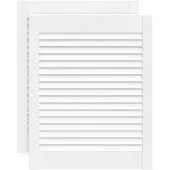 vidaXL Schranktüren Lamellen-Design 2 Stk Weiß 61,5x49,4 cm Massivholz