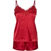 Pieces Pyjama 17142952 Rot Regular Fit 34