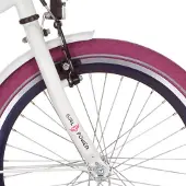 Alpina sport Alpina gp Fahrradgabel für Kinderfahrrad 22 Zoll, rein weiß, mit Kabelbefestigung