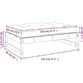 vidaXL Gartenhocker 120x80 cm Massivholz Douglasie