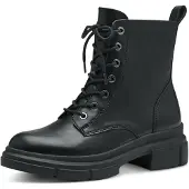 Tamaris Damen Stiefelette Schnürboots Profilsohle 1-25263-43, Größe:39 EU, Farbe:Schwarz