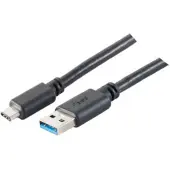 Shiverpeaks BS77141-1.8, 1,8 m, USB C, USB A, USB 3.2 Gen 1 (3.1 Gen 1), 5 Gbit/s, Schwarz