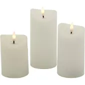 W Led-Kerzen-Set 3-Teilig Weiss