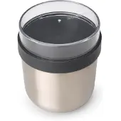 Brabantia 228780, Behälter, Rund, 0,5 l, Schwarz, Edelstahl, Stahl, 8 h