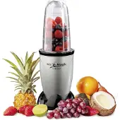 DS Produkte Mr. Magic Silber-Schwarz, Standmixer, Kunststoffgehäuse, 400 Watt, 0,5 l Behälter, Universalzerkleinerer-Zubehör, 4389