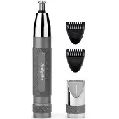 BaByliss E116E, Ohr, Augenbraue, Nase, 1,7 cm, 1,7 cm, Fixed, Grau, Silber, Edelstahl