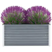 vidaXL Garten-Hochbeet Verzinkter Stahl 100x40x45 cm Grau