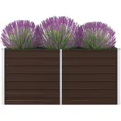 vidaXL Hochbeet 160 x 80 x 45 cm Verzinkter Stahl Braun