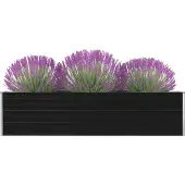 vidaXL Hochbeet 320 x 40 x 77 cm Verzinkter Stahl Anthrazit