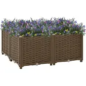 vidaXL Hochbeet 80x80x38 cm Polypropylen