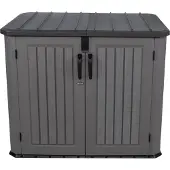 Lifetime Phil Kunststoff Mülltonnenbox 2x240 L| Grau 94x146x128 cm