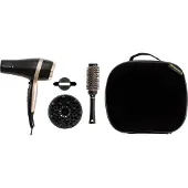 Remington Salon Smooth Haartrockner Geschenkset | D6940GP | 2100 W | 3 Temperatureinstellungen | Ionisationsfunktion | Diffusordüse | Schwarz