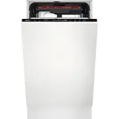 AEG FSE73507P, Voll integriert, Single (45 cm breit), Edelstahl, LED, Korb, 10 Maßgedecke