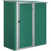 vidaXL Gartenhaus Grün 180,5x97x209,5 cm Verzinkter Stahl