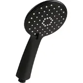 DOCHTMANN Duschkopf 3 Strahlarten Schwarz Handbrause Wassersparend Universal