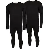 Accezzi Skiunterwäsche, Herren, schwarz, 2 Sets