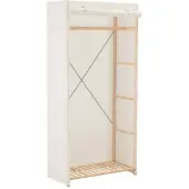 vidaXL Kleiderschrank Weiß 79 x 40 x 170 cm Stoff