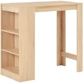 vidaXL Bartisch mit Regal Eichenbraun 110x50x103 cm