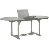 vidaXL Gartentisch Grau 200x100x75 cm Massivholz Akazie