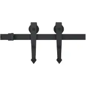 vidaXL Schiebetürbeschlag-Set SKIEN 200 cm Stahl Schwarz