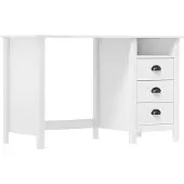 vidaXL Schreibtisch Hill mit 3 Schubladen 120x50x74 cm Kiefernholz