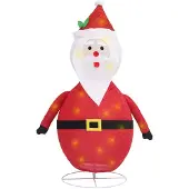 vidaXL Weihnachtsdeko Weihnachtsmann LED Luxus-Stoff 90 cm