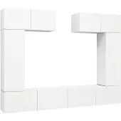 vidaXL 6-tlg. TV-Schrank-Set Weiß Holzwerkstoff