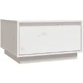 vidaXL Couchtisch Weiß 55x56x32 cm Massivholz Kiefer