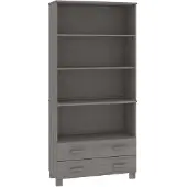 vidaXL Highboard HAMAR Massivholz Kiefer Hellgrau