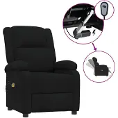 vidaXL Massagesessel Elektrisch Schwarz Stoff