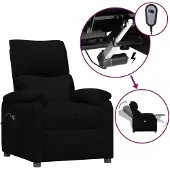 vidaXL Relaxsessel Elektrisch Schwarz Stoff
