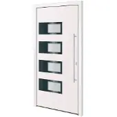 vidaXL Haustür Weiß 110x210 cm Aluminium und PVC