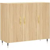 vidaXL Sideboard Sonoma-Eiche 90x34x80 cm Holzwerkstoff