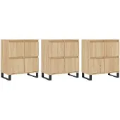 vidaXL Sideboards 3 Stk. Sonoma-Eiche Holzwerkstoff