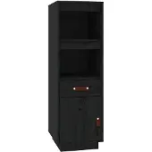 vidaXL Highboard Schwarz 34x40x108,5 cm Massivholz Kiefer