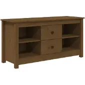 vidaXL TV-Schrank Honigbraun 103x36,5x52 cm Massivholz Kiefer