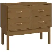 vidaXL Konsolenschrank Honigbraun 90x40x78 cm Massivholz Kiefer
