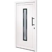 vidaXL Haustür Weiß 108x208 cm PVC