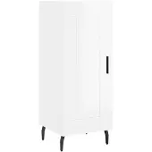 vidaXL Sideboard Hochglanz-Weiß 34,5x34x90 cm Holzwerkstoff