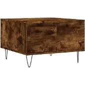 vidaXL Couchtisch Räuchereiche 55x55x36,5 cm Holzwerkstoff